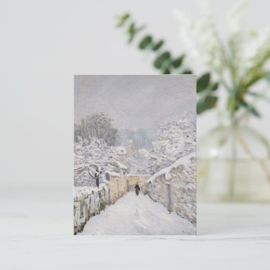 Carte Postale Neige à Louveciennes, 1878 (Debout devant)