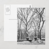 Carte Postale Neige à New York (Devant / Derrière)