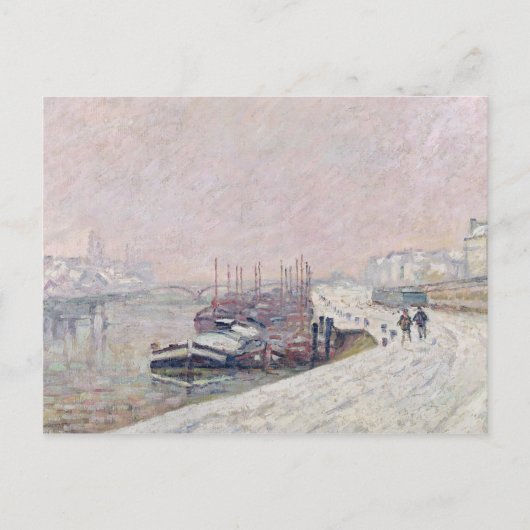 Carte Postale Neige à Rouen (Devant)