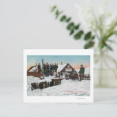 Carte Postale Neige au-dessus de la maison TopsNome, AK (Debout devant)