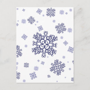 Carte Postale Neige bleue
