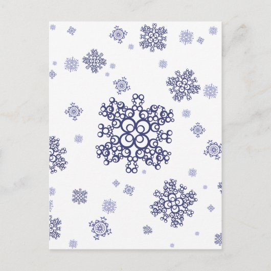 Carte Postale Neige bleue (Devant)