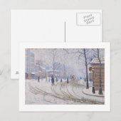 Carte Postale Neige, Boulevard de Clichy, Paris, 1886 (Devant / Derrière)
