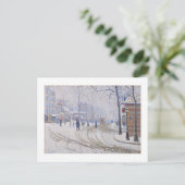 Carte Postale Neige, Boulevard de Clichy, Paris, 1886 (Debout devant)