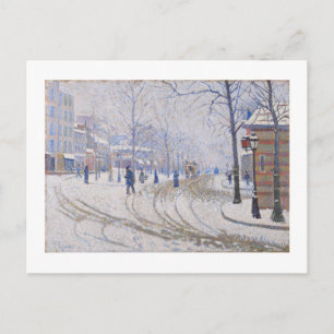 Carte Postale Neige, Boulevard de Clichy, Paris, 1886