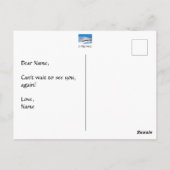 Carte postale neige brillante hiver (Dos)