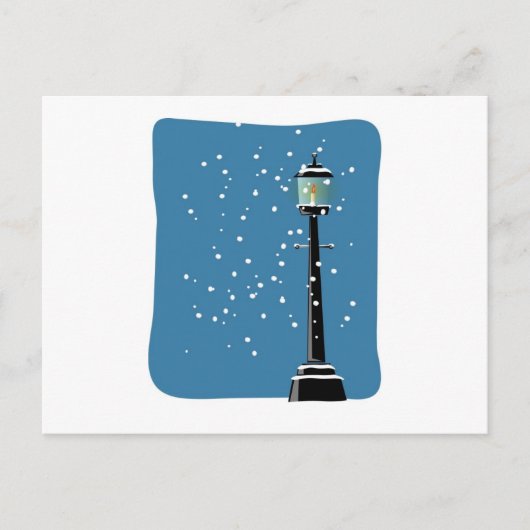 Carte Postale Neige dans le lamplight (Devant)