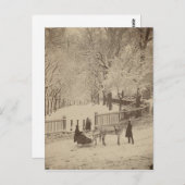 Carte Postale Neige de Boston Common (Devant / Derrière)