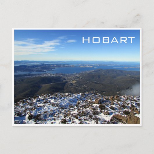 Carte Postale neige de montagne hobart (Devant)