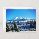 Carte Postale Neige d'hiver à Mount Shasta, CA (Devant / Derrière)