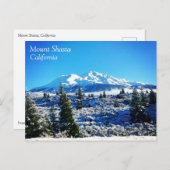 Carte Postale Neige d'hiver à Mount Shasta, CA (Devant / Derrière)