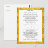 Carte Postale Neige dorée (Devant / Derrière)