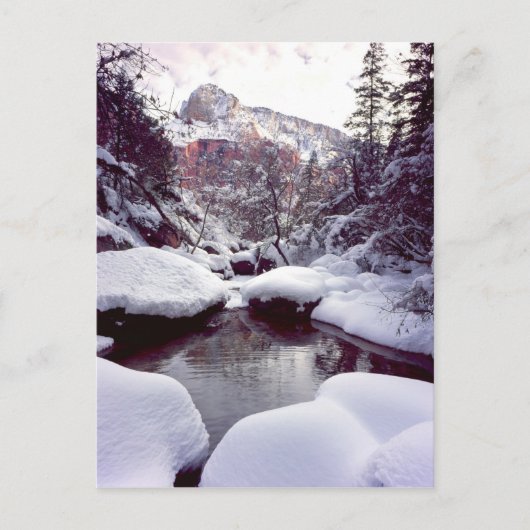 Carte Postale Neige épaisse aux Middle Emerald Pools (Devant)