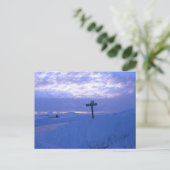 Carte Postale Neige et coucher de soleil (Debout devant)