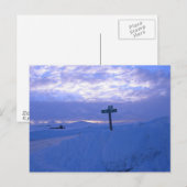 Carte Postale Neige et coucher de soleil (Devant / Derrière)
