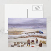 Carte Postale Neige hiver (Devant / Derrière)