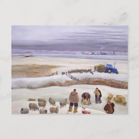 Carte Postale Neige hiver (Devant)