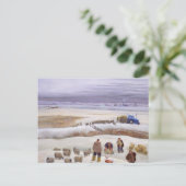 Carte Postale Neige hiver (Debout devant)