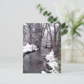 Carte Postale Neige le long de la rivière (Debout devant)