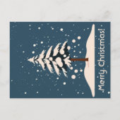 Carte Postale Neige, pin et joyeux Noël (Devant)