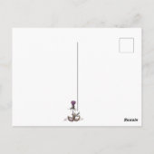 Carte Postale neige, plaid et équestre thème, avec selle (Dos)