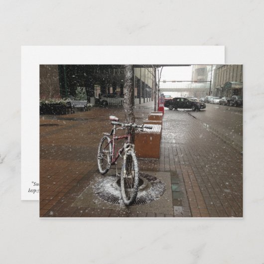 Carte Postale Neige sur moi (Devant / Derrière)