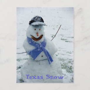 Carte Postale Neige Texas