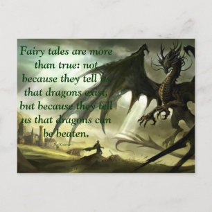 Carte Postale Neil Gaiman Quote on Fairytales