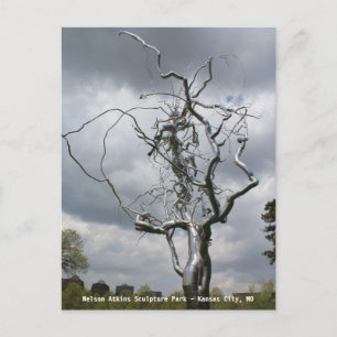 Carte Postale Nelson Atkins Sculpture Park Metal Tree # 2