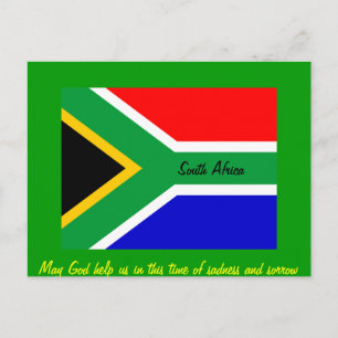 Carte Postale Nelson mandela south africa flag