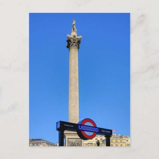 Carte Postale Nelson's Column Trafalgar Carré, Londres Royaume-U (Devant)