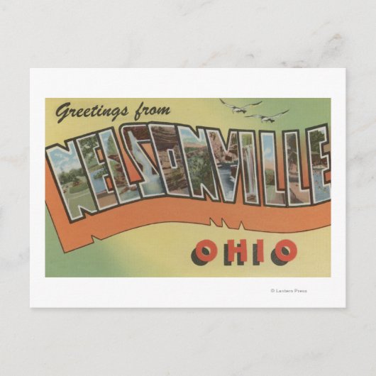 Carte Postale Nelsonville, Ohio - Scènes de grandes lettres (Devant)
