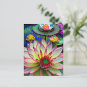 Carte postale Nénuphar rose (Debout devant)