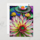 Carte postale Nénuphar rose (Devant / Derrière)