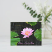 Carte Postale Nénuphar rose Lotus (Debout devant)