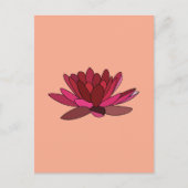 Carte Postale Nénuphar rose rouge (Devant)