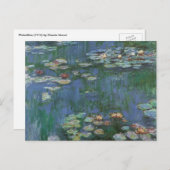 Carte Postale Nénuphars de Claude Monet, Fleurs Vintages (Devant / Derrière)