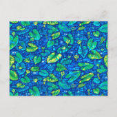 Carte Postale Nénuphars, motif floral de nénuphar jaune  (Devant)