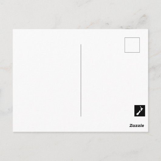 Carte postale néo-zélandaise avec Kiwi Salutations (Dos)