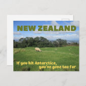 Carte postale néo-zélandaise — si vous touchez un  (Devant / Derrière)