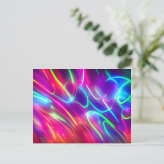 Carte Postale Néon abstrait (Debout devant)
