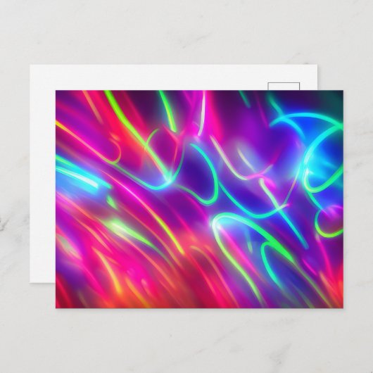 Carte Postale Néon abstrait (Devant / Derrière)
