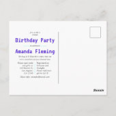 Carte Postale Neon Adult Boissons Virtuelles Anniversaire Fête (Dos)