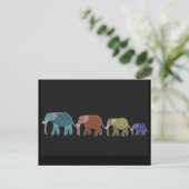 Carte Postale Neon African Elephant Walk (Debout devant)