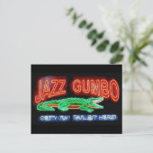 Carte Postale Neon Alligator Gumbo (Debout devant)