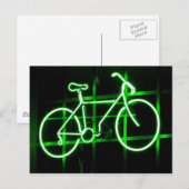 Carte postale Neon Bicycle (Devant / Derrière)
