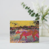 Carte postale Neon cheetah (Debout devant)