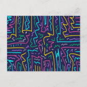 Carte Postale Neon Contraste Space Art (Devant)