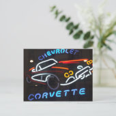 Carte Postale Neon Corvette (Debout devant)