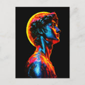 Carte Postale Neon David Statue  (Devant)